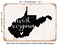 DECORATIVE METAL SIGN - West Virginia Heart - Vintage Rusty Look